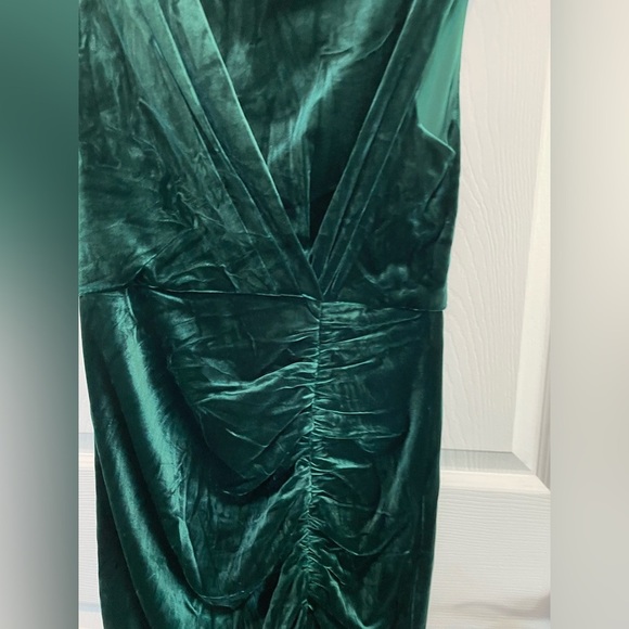 Lulu's Dark Green Velvet Maxi Dress - Picture 7 of 9